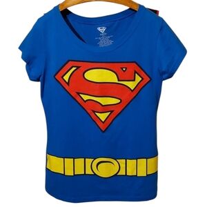 DC Comics Supergirl Superman Shirt with Detachable Cape 2X EUC